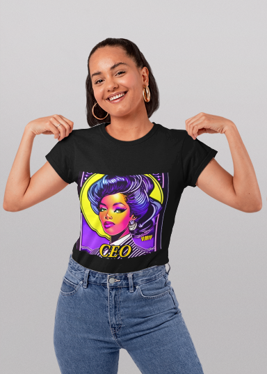 Corporate Queen, Black Girl CEO Soft Style Short-Sleeved Women's T-Shirt