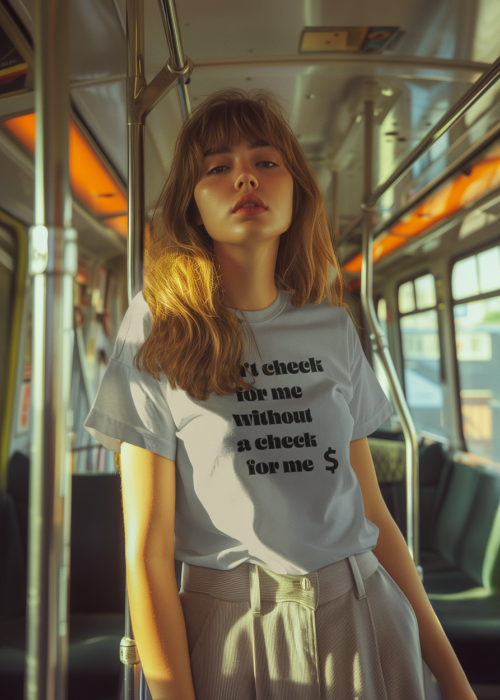 Don't check for me without a check for me Short-Sleeved Unisex Crew T-Shirt Classic Fit